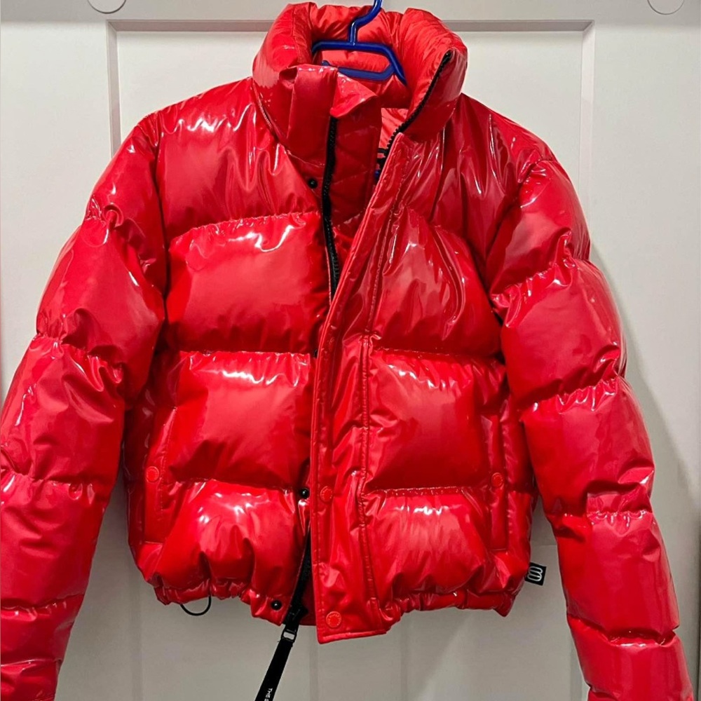 Aritzia Red Puffer Jacket